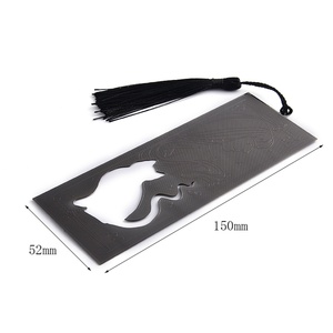 ที่คั่นหนังสือโลหะรูปแมวดำทรงสี่เหลี่ยมแบบเจาะรู คุณภาพสูง ขายส่ง ปรับแต่งได้ - Product Image 3