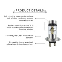 RUTENSE auto niebla luz 100W 1000LM drl luz corriente diurna H1 H4 H7 H11 H16 12V led drl niebla antiniebla lámpara led luces de conducción