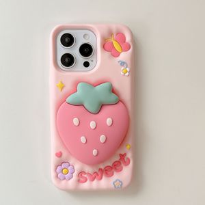 Coque de téléphone portable Olyphone 3D Cartoon Strawberry Silicone antichoc 360 Protection Air Cushion pour 13 Pro Max Ins <span class=keywords><strong>IMOD</strong></span> - Product Image 1