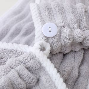 Coral Fleece Hair Drying Cap 25x65cm 7A Antibacterial Quick Dry Home Use Solid Color Microfiber Towel - Product Image 2