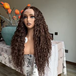 Parrucche Lace Front 6*13 con Onde Profonde e Riccioli, Capelli Sintetici Lunghi, Biondo e Castano, di Lusso Premium per Donne - Product Image 2