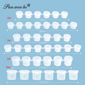 Panwenbo 2/3/5/10/15ml 6/8 Dải Mini nhựa rỗng Acrylic Hộp sơn Dải sơn mini nghệ thuật tái sử dụng - Product Image 1