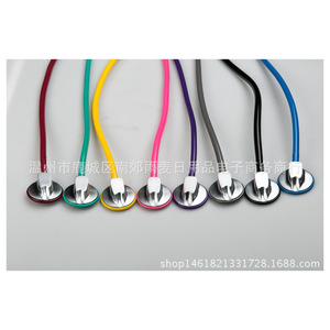 Estetoscopio de una sola cabeza Rain de 75-78 cm, manual, de aleación de zinc plateada, PVC, para escuchar el corazón y los pulmones - Product Image 4