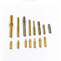 Pin Kontak Pegas Lentera 2.0mm, Kuningan Berlapis Emas, Terminal Sekrup Soket Jantan Betina, 75 Ohm