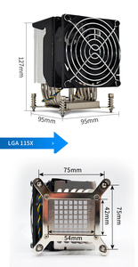 ชุดระบายความร้อนซีพียู 4U แบบห้าฮีทไปป์ รองรับ LGA2011 1200 1700 รองรับเมนบอร์ด X79 X99 สำหรับซีพียูรุ่นที่ 12 - Product Image 4