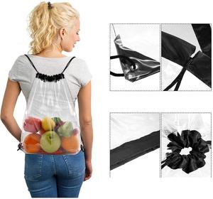 Chất Lượng Cao Biểu Tượng Tùy Chỉnh Khuyến Mãi Không Thấm Nước Rõ Ràng <span class=keywords><strong>PVC</strong></span> Thể Thao Vẽ Chuỗi Ba Lô Dây Kéo Túi Ba Lô - Product Image 4