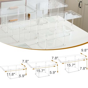 Tùy Chỉnh Rõ Ràng Tự Chọn Cupcakes Tráng Miệng Bảng Hiển Thị Đám Cưới Sinh Nhật Đảng Pastry Điều Trị Khay Thực Phẩm Trái Cây Kẹo Acrylic Đứng Riser - Product Image 2