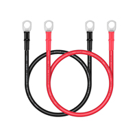 Câble de batterie basse tension 600V sur mesure 6 AWG 16mm² avec bornes annulaires SC16-10 en cuivre étamé flexible pour onduleur solaire, VR, marine et bateau