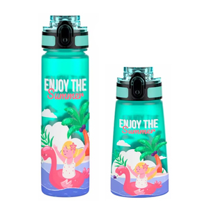 SilverJet <b>Plastic</b> Water Bottle 500ml One-touch Lid Direct <b>Drinking</b> For Travel Camping School Outdoor Use - Product Image 3
