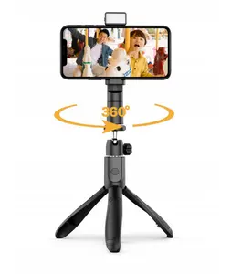 Palo de selfi ajustable Bt con Control remoto, trípode con temporizador, soporte para teléfono móvil, Trípodes para vídeo en vivo