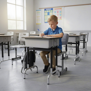 Chaise de bureau ergonomique pour étudiant, en bois et plastique, pour salle de classe, design moderne, hauteur réglable, pour les tutoriels et les cours des enfants - Product Image 1