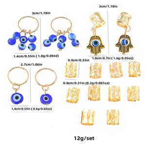 Xiyin Temu totalmente gestionado <span class=keywords><strong>para</strong></span> <span class=keywords><strong>Shein</strong></span> Independent Station's 16 piezas de aleación de anillo de pelo de ojo de diablo de estilo antiguo <span class=keywords><strong>para</strong></span> fiesta transfronteriza - Product Image 5