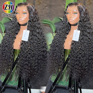 Perruque brésilienne 360 Braid 13x6 en dentelle frontale noire pour femmes, vente en gros, perruque sans colle HD Full Lace Front, cheveux indiens bruts - Product Image 3