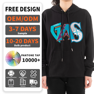 Sweat-shirt classique uni en molleton avec badges, style couple assorti, coupe oversize à <span class=keywords><strong>capuche</strong></span>, manches longues, broderie 3D, collection automne - Product Image 1