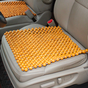 Tianren Car Seat Cushion Wooden Beads 45x45 Cm <b>Cooling</b> Mat Red Front Seat Cover Breathable Summer <b>Pad</b> - Product Image 2