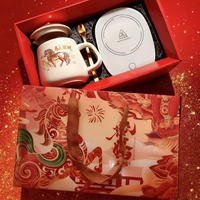 Mug en céramique avec couvercle et cuillère, ensemble cadeau serviette ours pour mariage, anniversaire, personnalisé, multicolore, souvenir en gros