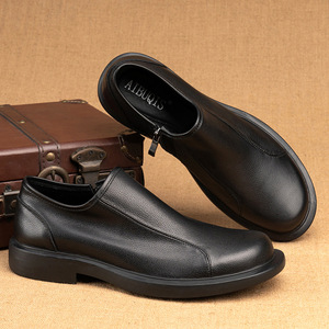 Zapatos de Cuero para Hombre 2026, Casuales, Elegantes, Transpirables, con Suelas Suaves, Superficie Suave, Estilo Retro, Zapatos Negros de Trabajo para Hombre - Product Image 2