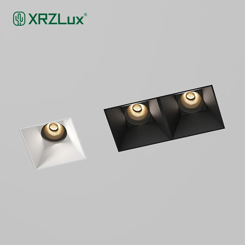 XRZLux Led tavan spot 10W 12W iç mekan aydınlatması oturma odası yatak odası için tek/çift kafaları parlama önleyici Led downlight