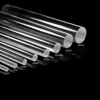 Baguette de rideau transparente invisible pour draperie en acrylique de 46 pouces pour une ouverture plus facile et le dos de 12 ",17" de long