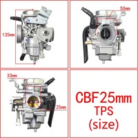 Carburateur de moto nouvelle condition avec capteur pour modèles CBF125 CBF150 CBF180 avec 25mm 27mm 29mm