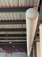 Conduit d'air suspendu rond en tissu pour entrepôt, usine, bâtiment commercial, ventilation industrielle CVC, distribution d'air