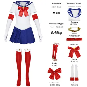 <span class=keywords><strong>Sailor</strong></span> <span class=keywords><strong>Moon</strong></span> Cosplay Costume 4e génération Echo personnage robes Polyester femmes scène Performance Costume - Product Image 5
