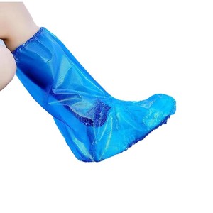 Shenghe Disposable Rain Boot Covers Blue <b>PE</b> Waterproof Non Slip Outdoor Thickened Wear Resistant Safety <b>Shoe</b> Covers 60 Packs - Product Image 5