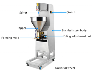 Máquina automática para Hacer bolas de carne, máquina para hacer albóndigas grandes, máquina para hacer bolas de cerdo - Product Image 5