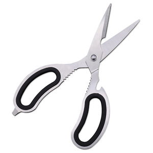 <b>Kitchen</b> Bone <b>Shears</b> Stainless Steel Straight Head Black Handle Home Use - Product Image 1