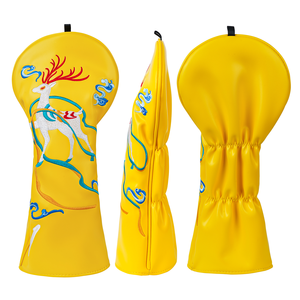 Housse de tête de club de golf résistante à l'usure Lucky, doublure en peluche épaisse, accessoires de golf portables, housse de tête de golf de style chinois - Product Image 5