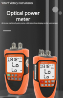 Compteur de puissance optique VICTOR VC669A, dispositif intégré à lumière rouge, stylo à lumière rouge haute précision pour fibre optique, rechargeable