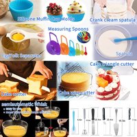 Top Vente Chaude 635 Pièces Kit de Fournitures de Pâtisserie Plateau Tournant à Gâteaux Set de Douilles Décoratives Kit d'Ustensiles de Pâtisserie