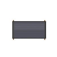 Collecteur solaire à plaque plate en titane bleu haute efficacité 200L pour camping-car, garage et usage extérieur