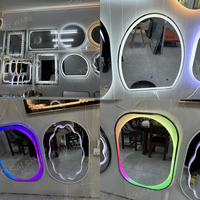 Miroir intelligent haut de gamme, miroir LED, miroir mural intelligent, miroir tactile sensible à la lumière, miroir mural circulaire