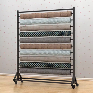 Hiển thị đứng với bánh xe thích hợp cho đẩy được sử dụng để hiển thị các loại vải dệt Thảm khăn trải bàn và da CuộN - Product Image 5