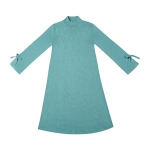 Vestido informal de cuello alto para mujer, lápiz de cintura Natural a la moda Simple para fiestas de otoño, suéter de punto de manga larga - Product Image 6