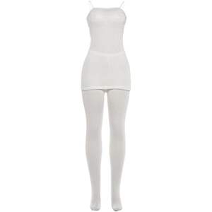 Conjunto de 2 Piezas Personalizado 2026, Totalmente Blanco, Top de Punto sin Mangas para Mujer, Pantalones de Cintura Alta, Atuendo Sexy para Club, Primavera Verano - Product Image 5