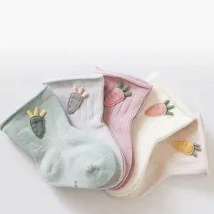 Chaussettes de printemps en pur coton pour bébé Chaussettes respirantes design de mode pour bébé mignon à vendre