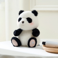 Boneka Panda Isi Kapas PP, Mainan Hewan Lucu dan Lembut, Panda Duduk Imut untuk Hadiah Anak-Anak