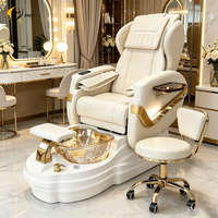 Mobilier de salon de manucure professionnel moderne, fauteuil de pédicure de luxe avec fonction de massage et de brumisation pour les pieds