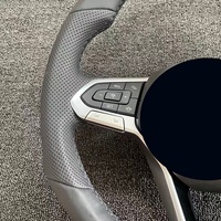 Leder-Lenkrad für VW MK6/7/8 Touareg GTI Golf 7 8 8.5 Passat Polo Jetta CC Scirocco Amarok Manuelle Modelle mit ACC-Funktion