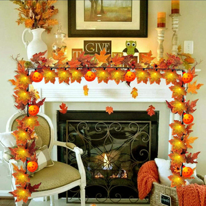 Mini Pumpkin LED String Lights Halloween Easter Independence Day Decorations Ghost Skull Indoor Festival Props - Product Image 4
