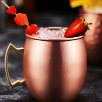 Gelas Koktail Besi Tahan Karat Gelas Bir, Bar Pesta Koktail Logam Mawar Emas