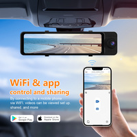 Monitor Mobil 11 Inci 1080p dengan Kamera Belakang 1080p, Carplay Mirror & Android Auto, Dash Cam Depan dan Belakang