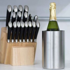 Seau à vin isotherme double paroi en acier inoxydable 1600 ml, design moderne, idéal pour les fêtes, source transfrontalière pour bacs à boissons et vin rouge – Vente directe usine - Product Image 1