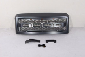 LEADWAY Noir mat pour F350 2008-2010, calandre de camion de style <span class=keywords><strong>Raptor</strong></span> avec barre LED, nouveau plastique ABS - Product Image 2