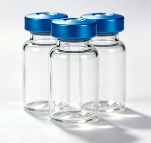 Frascos de Vidrio Borosilicato con Tapa Abatible de Aluminio Azul, 3ml 5ml 10ml, Botellas de Almacenamiento Herméticas con Cuello Prensado Transparente - Product Image 3