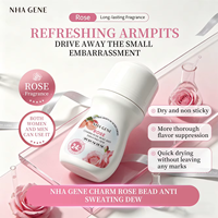 Жидкий дезодорант-антиперспирант NHA GENE Herbal Rose Roll, 50 г, 24 часа защиты, цветочный аромат, быстросохнущий, не оставляет следов от пота