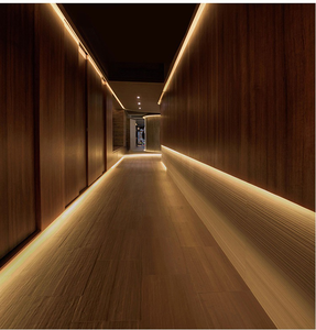 Nhà Máy Giá 6.5cm Hợp kim nhôm ván chân tường sàn <span class=keywords><strong>LED</strong></span> Ốp Chân tường Board trang trí tường Ốp chân tường phụ kiện với ánh sáng <span class=keywords><strong>LED</strong></span> - Product Image 6