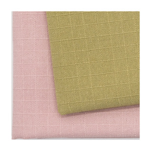 Tissu en coton tissé uni 21S, non extensible, en fil cardé, couleur kaki, pour pantalons décontractés, matière pour vêtements, en stock - Product Image 3